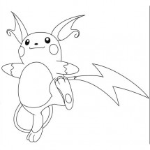 Pokémon Raichu coloring page