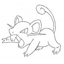 Pokémon Rattata coloring