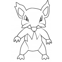 Pokémon Rattata from Alolan coloring