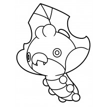 Pokémon Sewaddle coloring page