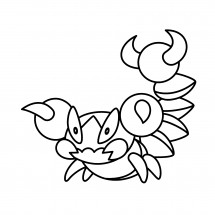 Pokémon Skorupi coloring