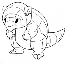 Pokémon Sandshrew from Alolan coloring page