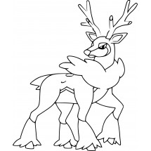 Pokémon Sawsbuck (Winter) coloring page