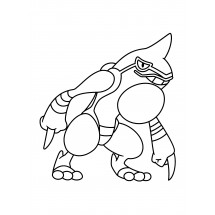 Pokémon Toxicroak coloring page