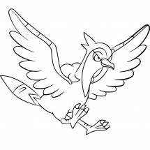 Pokémon Tranquill coloring page