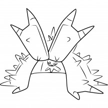 Pokémon Toxapex coloring page