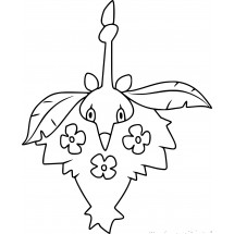Pokémon Wormadam Plant Cloak coloring page