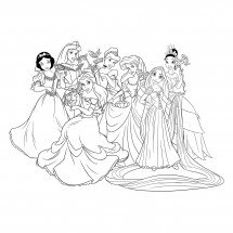 Coloriage Disney princesses