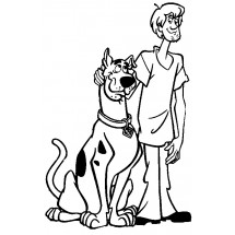 Shaggy and Scooby-Doo coloring