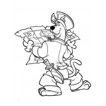 Coloriage Scooby-Doo as a pirate