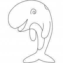 Coloriage Funny whale