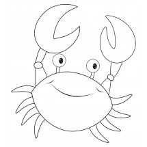 Funny crab coloring