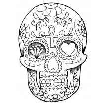 Skull tattoo coloring