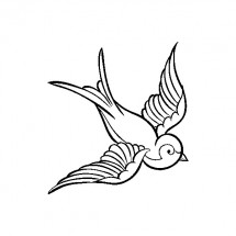 Swallow Tattoo coloring