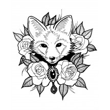 Fox tattoo coloring