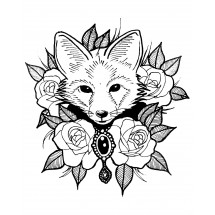 Coloriage Fox tattoo