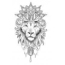 Lion tattoo coloring