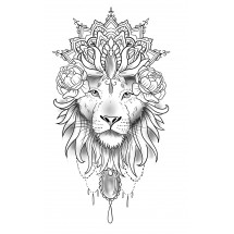 Coloriage Lion tattoo