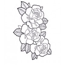 Roses tattoo coloring