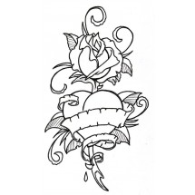 Coloriage Roses tattoo #2