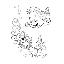 Sebastian and Flounder coloring