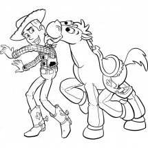 Coloriage Woody and Bullseye
