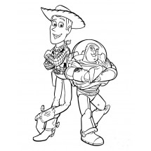 Coloriage Woody and Buzz