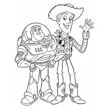 Coloriage Woody and Buzz #2